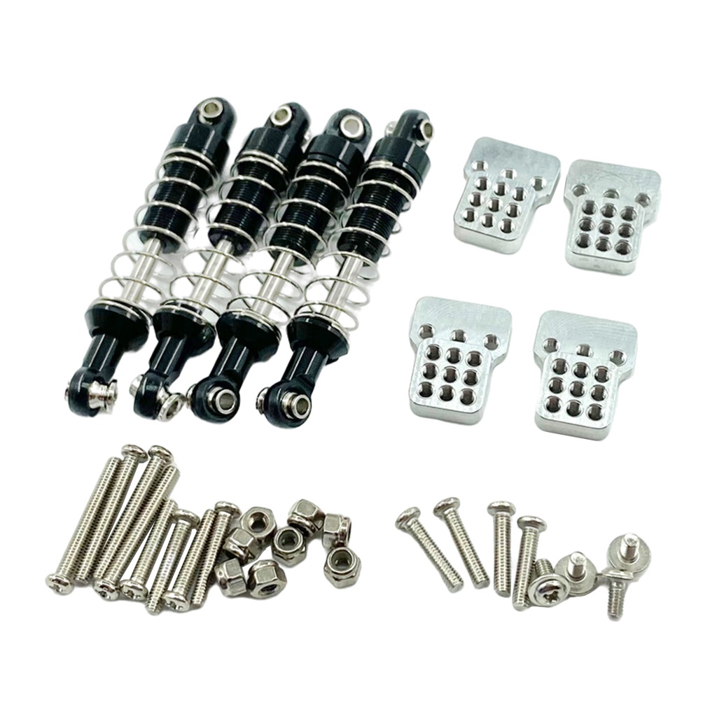 Set 4 Phụ Kiện Giảm Xóc Bằng Nhôm Cho Xe Điều Khiển RC 1 / 16 WPL C14 C24 MN90