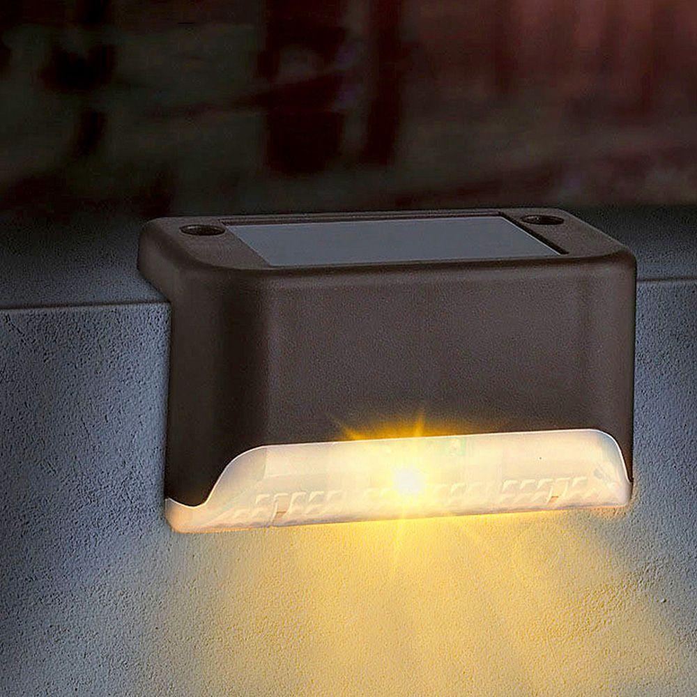 Đèn Led Âm Trần Ánh Sáng Trắng Ấm Dùng Năng Lượng Mặt Trời ​Đèn Gắn Tường Lối Đi Sân Vườn