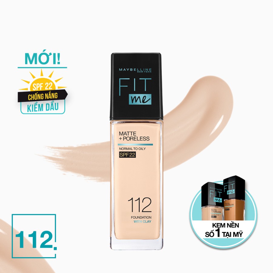 Kem Nền Maybelline New York FitMe SPF22 30ml .#112