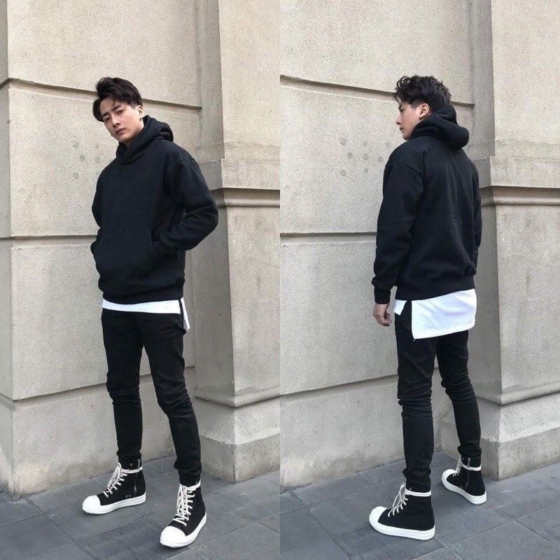 Áo hoodie nam nữ form rộng chất vải nĩ bông