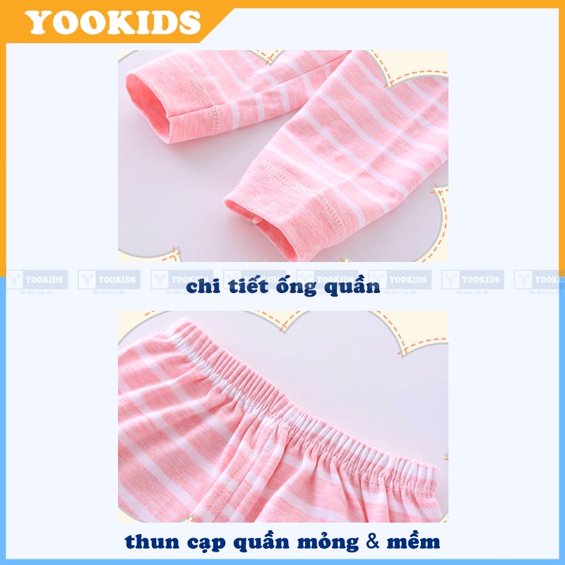 Bộ thu đông cho bé YOOKIDS in hình gấu chất cotton nỉ mềm và ấm, Bộ dài tay cho bé trai bé gái 1 2 3 4 tuổi