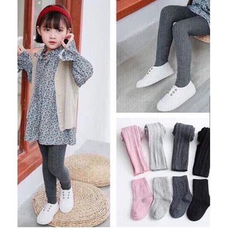 Quần tất kèm tất cho bé gái, Quần tất len Aiko xuất Nhật tặng kèm tất cùng màu