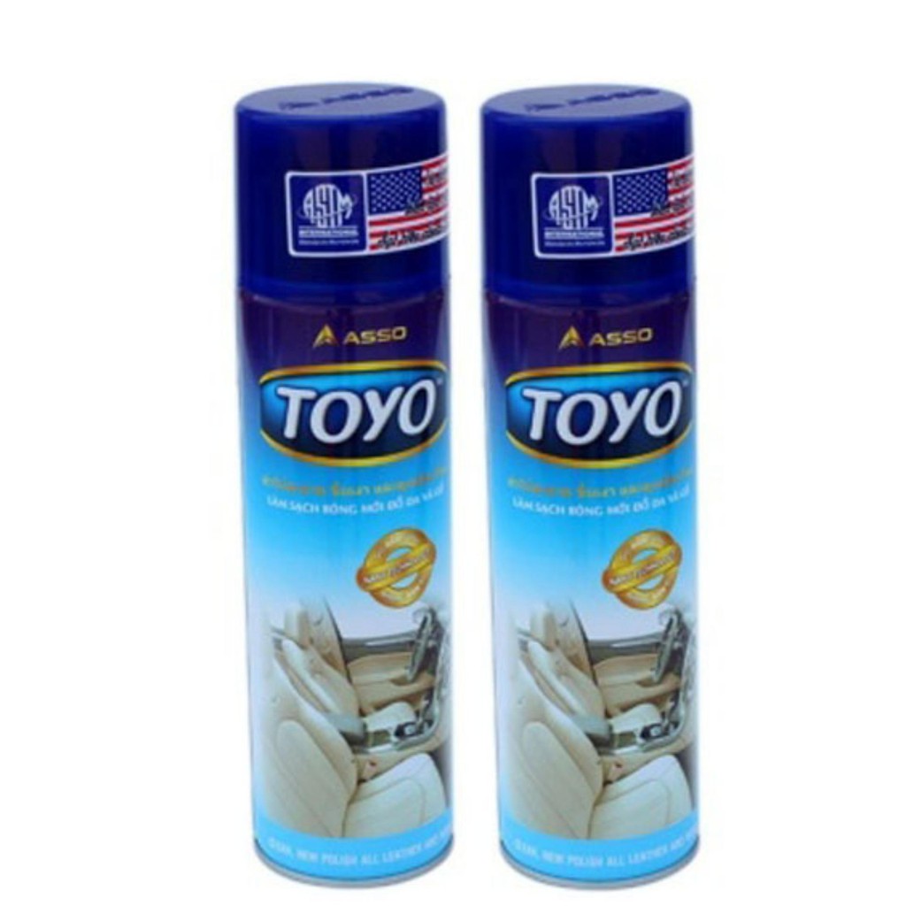 Combo 12 Chai xịt làm bóng đồ da và gỗ toyo 500ml