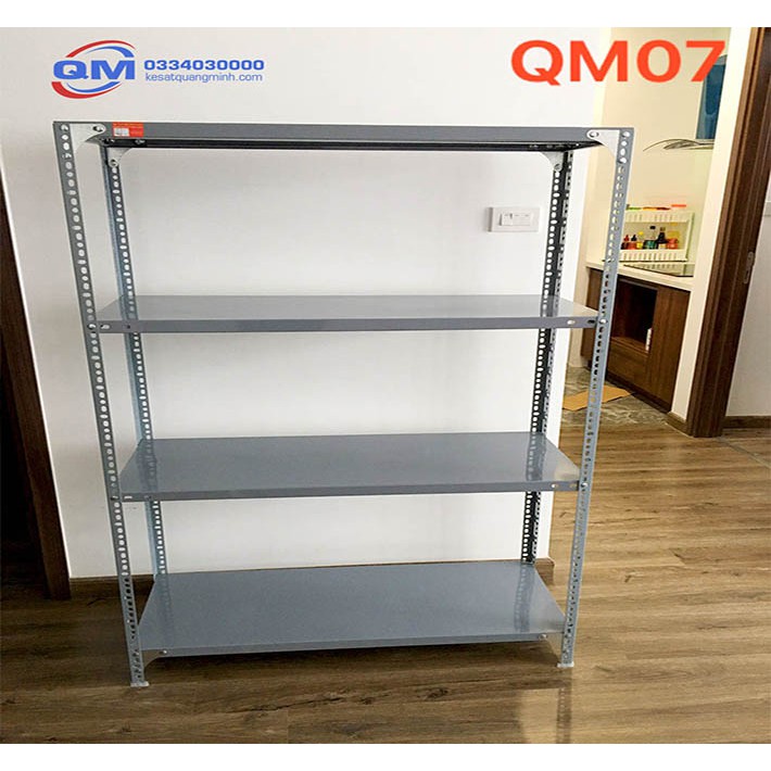 kệ sắt v lỗ đa năng lắp ghép Cao : 1.5m Dài : 1m Rộng 0.4m  4 tầng