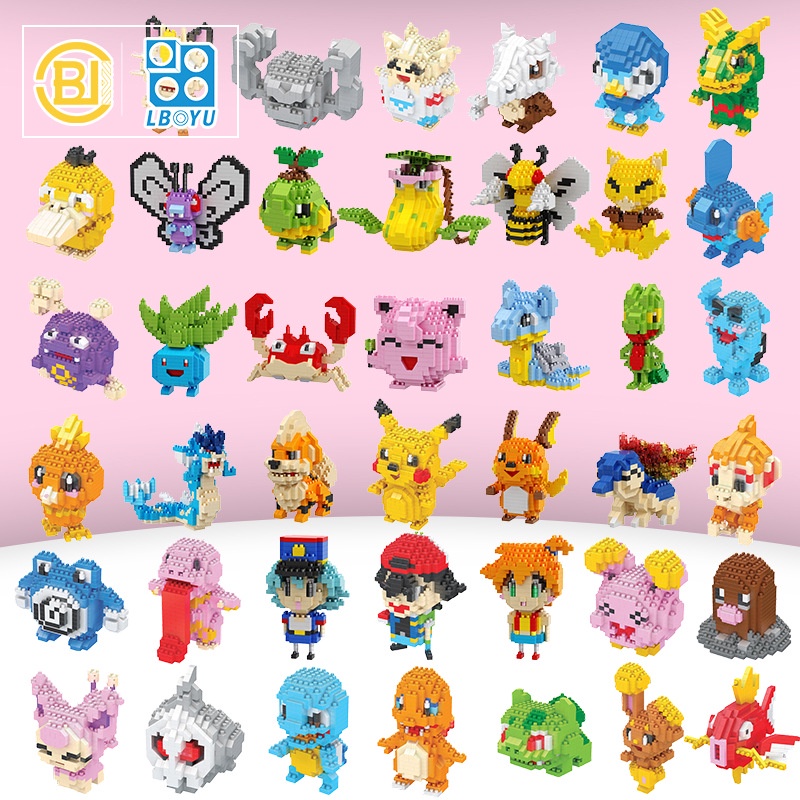 Lbyu Đồ Chơi Khối Xếp Hình Pokemon Cỡ Nhỏ diy