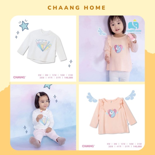 Chaang áo dài tay Pony cho bé gái, áo thun cotton dài tay đẹp