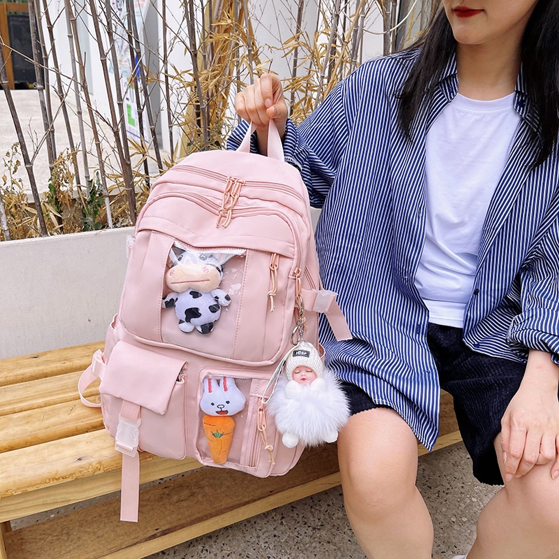 Balo ulzzang Đi Học Đi Chơi Nam Nữ Thời Trang Hàn Quốc balo học sinh Ulzzang YJJIO