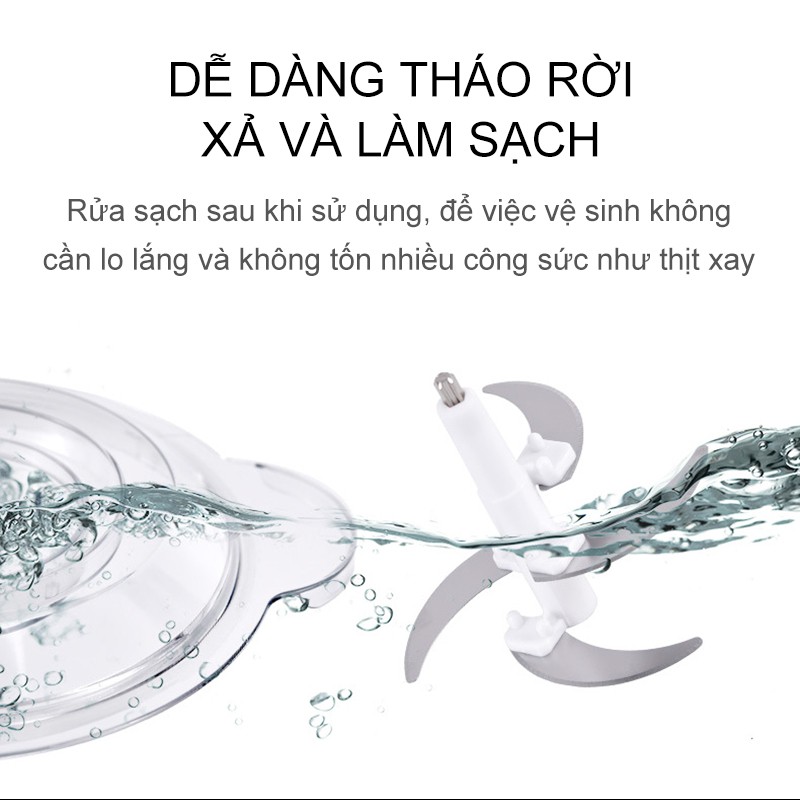 máy xay thịt, 2L, lưỡi đôi bằng thép không gỉ, được sử dụng để trộn và cắt nhỏ[GM-BXGJJJ53]