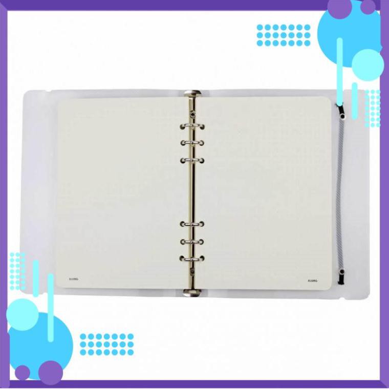 Sổ Dot Grid file nhựa kẹp còng A5 - 100 tờ; MS: 995 (Đã bao gồm giấy bên trong)