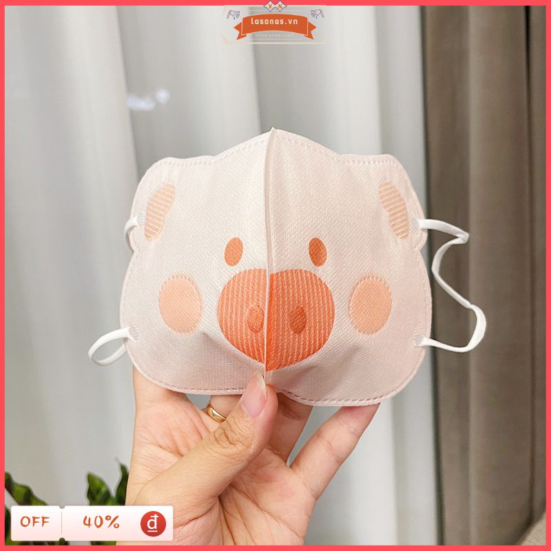 Cá Tuyết 10 Chiếc Hoạt Hình Dễ Thương Hình Heo Con Trẻ Em Mặt Nạ 3d Thoáng Khí Khẩu Trang Cho 1-13 Năm 3 Lớp ultraman Mặt Nạ