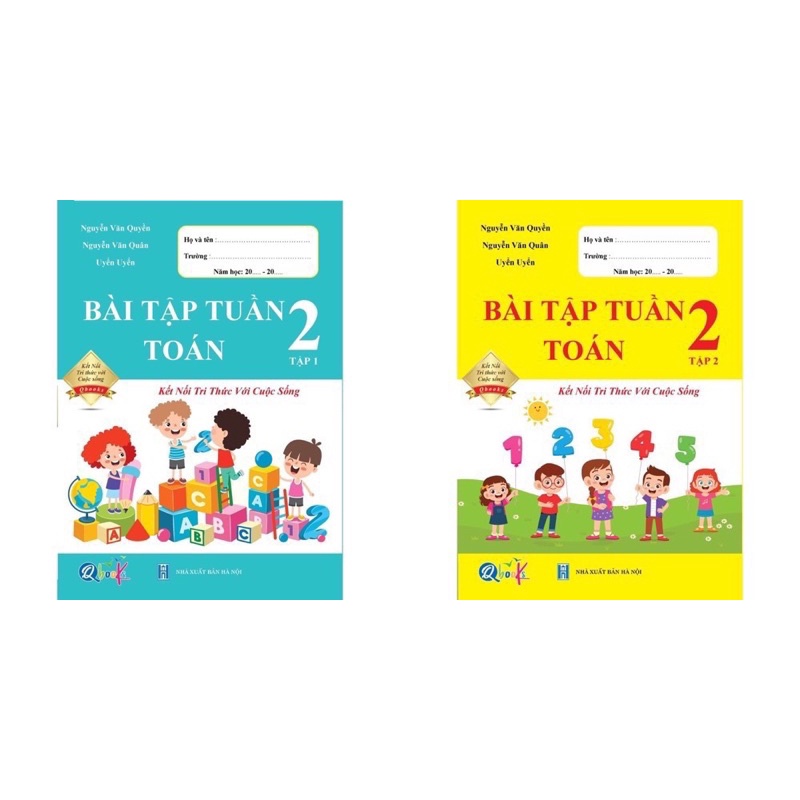 Sách - (Combo 2 tập) Bài Tập Tuần Toán 2 - Kết Nối Tri Thức Với Cuộc Sống