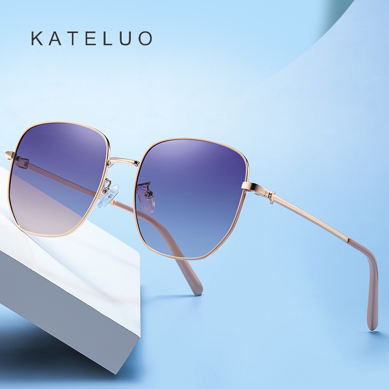 Kính mát Kateluo 0739 tròng phân cực gọng lớn thời trang cho nữ