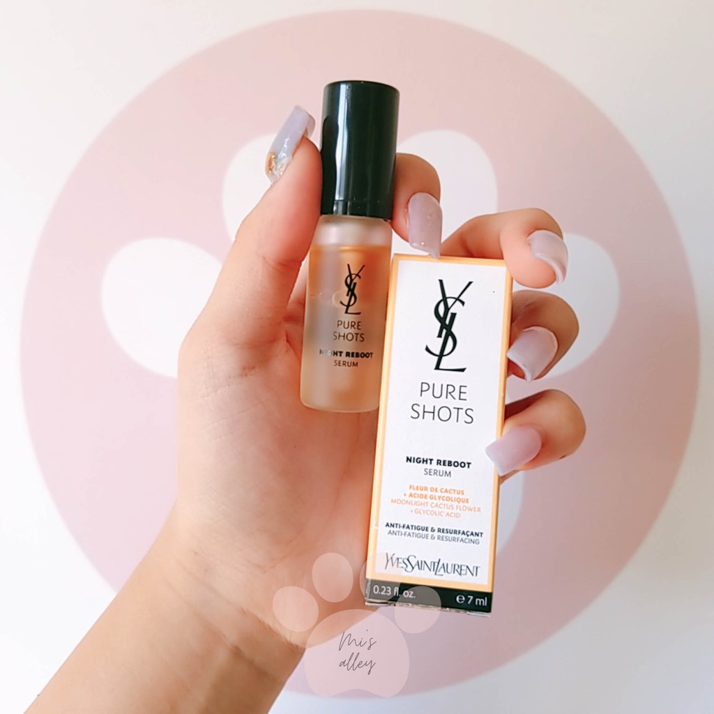 🌸YSL🌸Bill US| Serum tái tạo, làm sáng da & tẩy tế bào chết Pure Shots Night Reboot mini