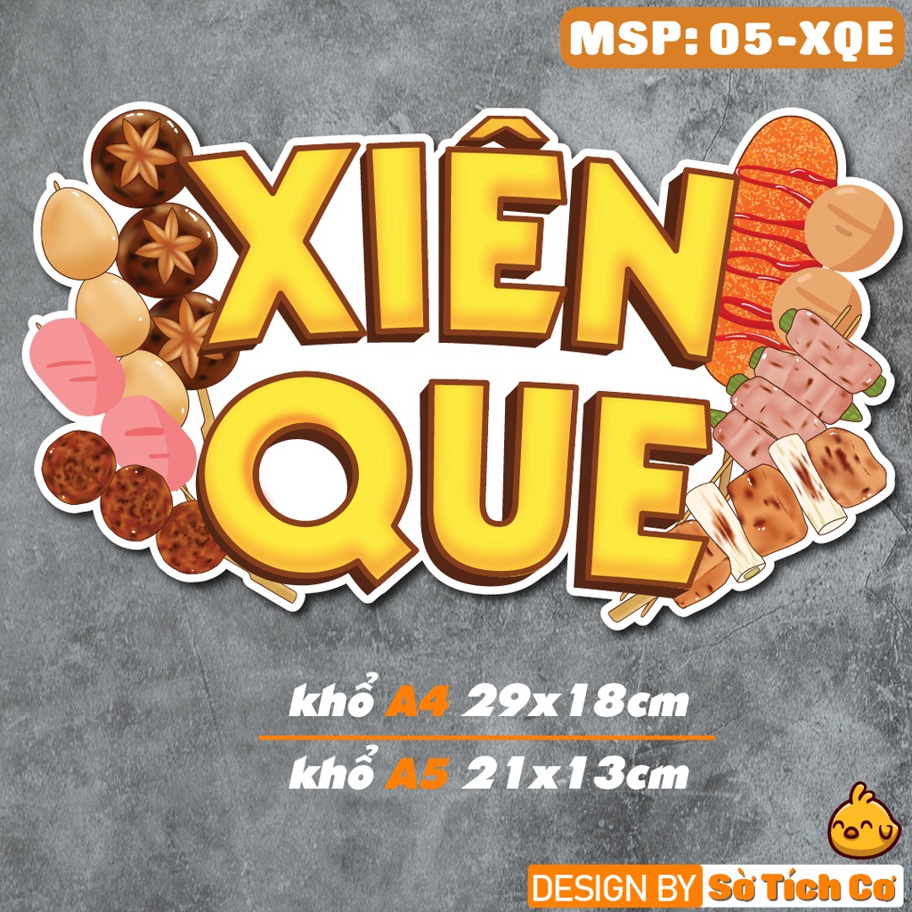 Decal Hàng Rong trang trí quán ăn vặt, bán vỉa hè... Bánh Tráng Trộn, Tráng Nướng. Hột vịt lộn, Cá Viên Chiên MSP: HR01