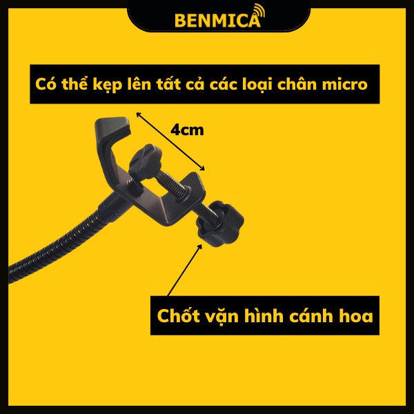 Màng lọc âm cho micro Benmica P01 thiết kế vải 2 lớp, lọc âm gió - Hàng chính hãng