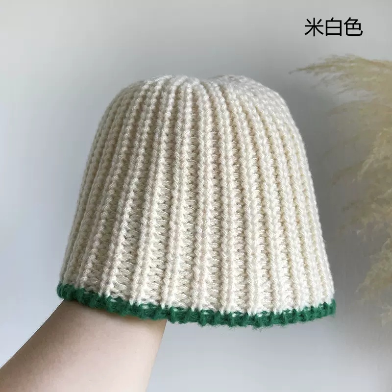 Mũ Bucket Len Dệt Kim Thời Trang Thu Đông Phong Cách Nhật Bản Đơn Giản Cho Nữ