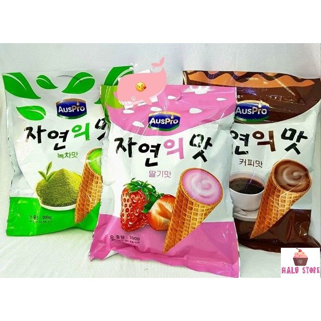 Bánh kem ốc quế Hàn Quốc Adorable Hàn Quốc gói 300g