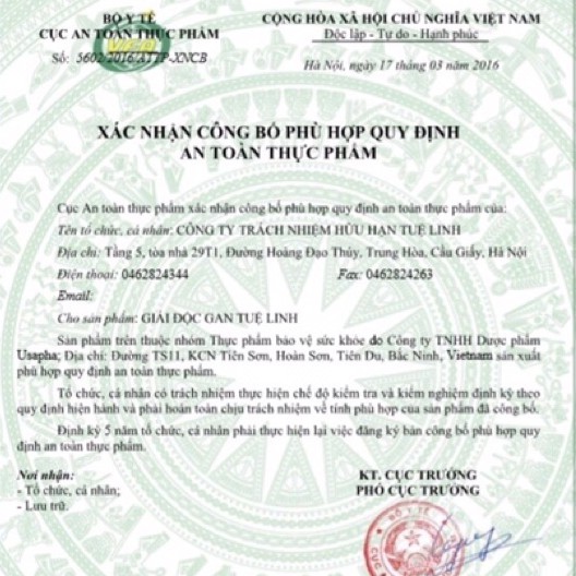 Giải độc gan Tuệ Linh - Chính hãng - Hộp 60 viên