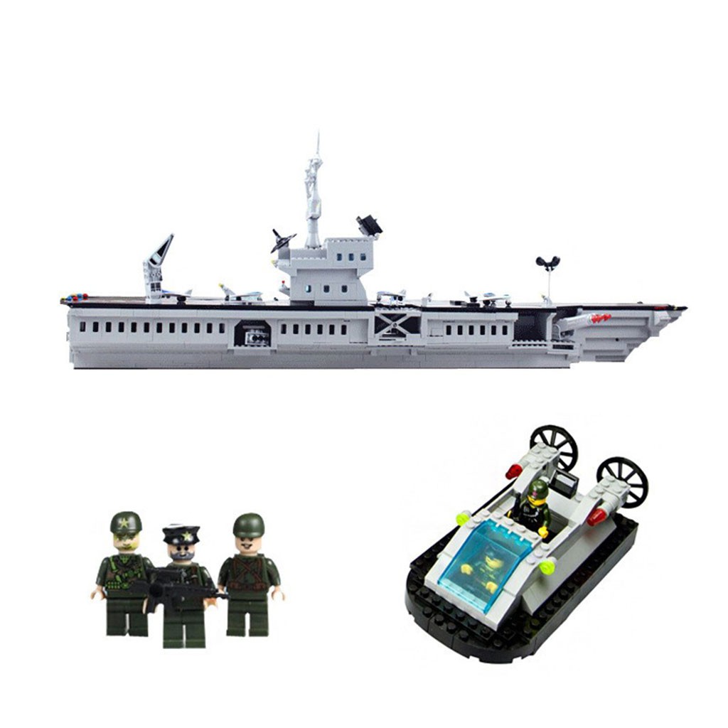 Lego lắp ráp tàu sân bay khổng lồ 113 giúp trẻ rèn tính kiên trì tăng sáng tạo xếp hình hơn 1000 mảnh ghép