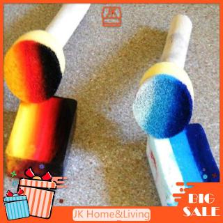 Bộ 4 Cọ bọt biển tay cầm bằng gỗ tiện dụng cho bé vẽ tranh