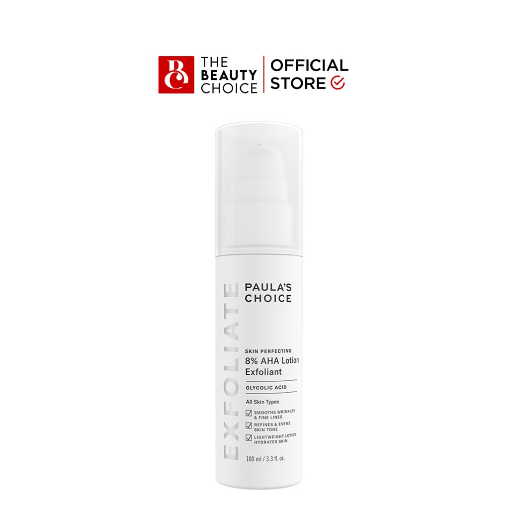 Tẩy Tế Bào Chết Hóa Học Paula's Choice SKIN PERFECTING 8% AHA Lotion (100ml)