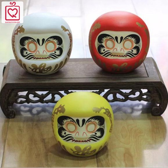 Tượng thần tài Daruma cầu tài và may mắn loại không tròng, búp bê daruma Nhật Bản