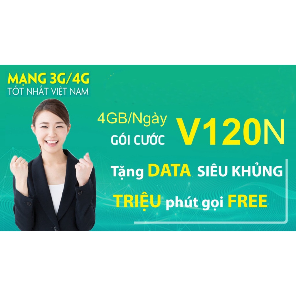 - Hàng Chính Hãng Sim 4G VIETTEL V120N Gọi Bao La