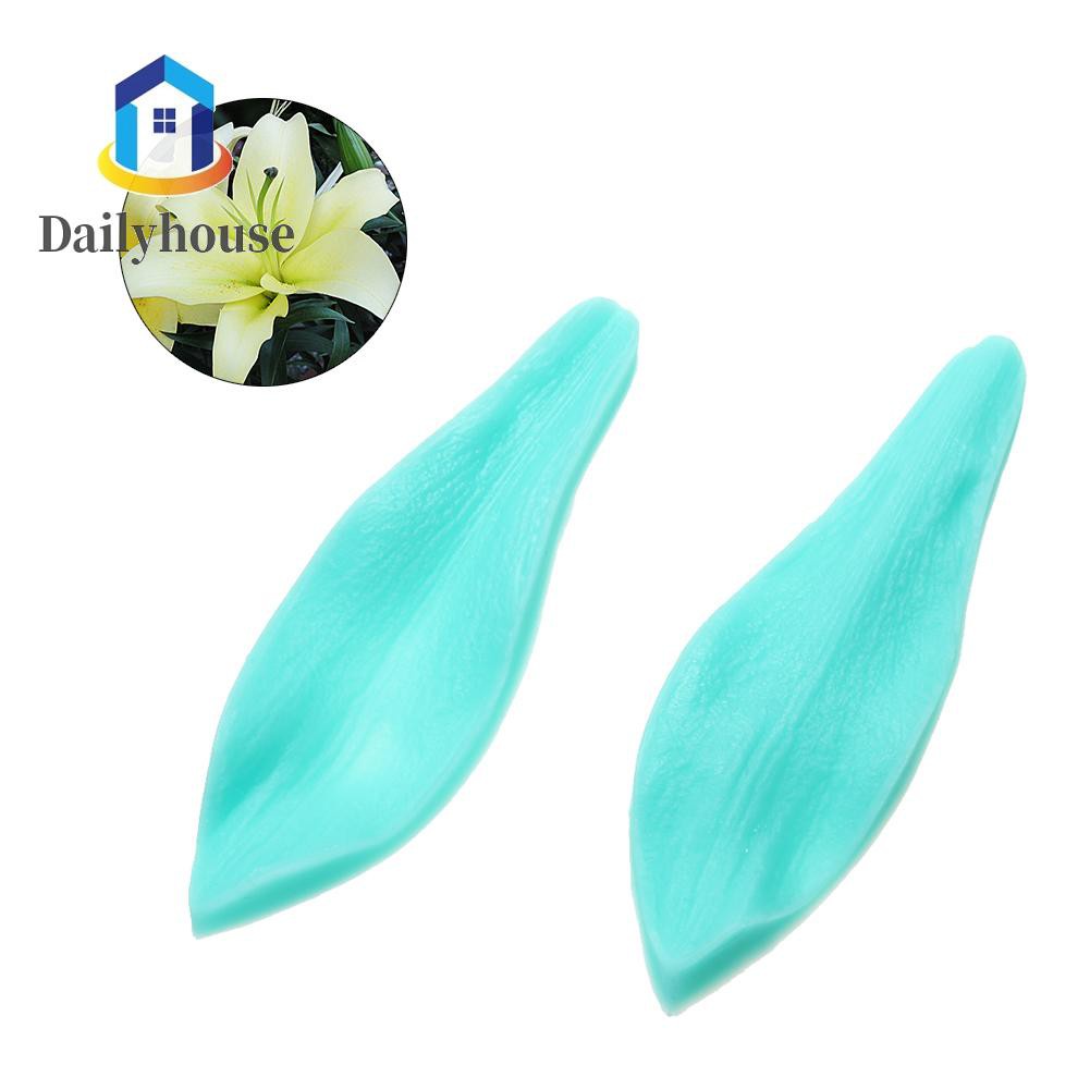 Lily Leaves Petals Silicone DIY Baking Fondant Cake Mould