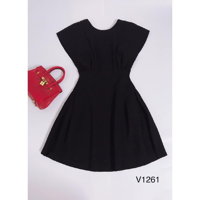 [ xả kho ] MiD Đầm đen không tay V1261 dáng xòe trẻ trung Mie Design kèm ảnh thật