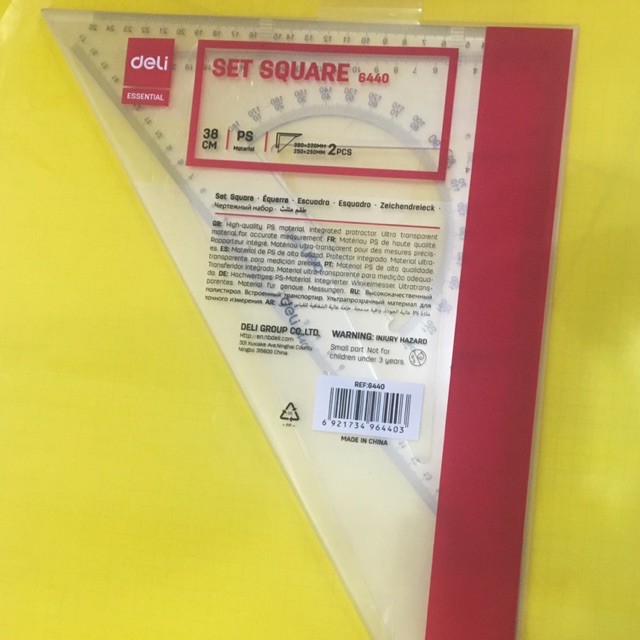 BỘ THƯỚC EKE DELI 35CM, 40CM