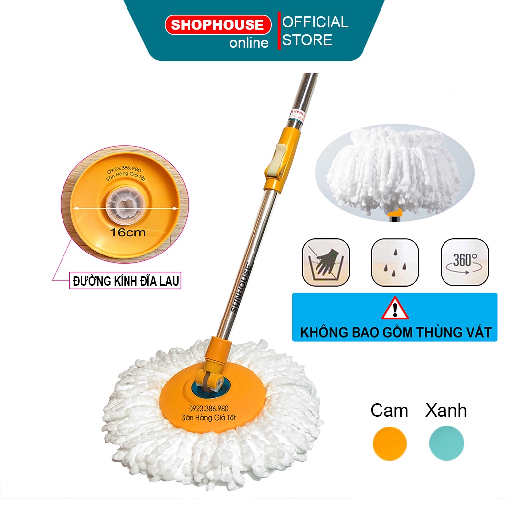 Cây lau nhà tự vắt thông minh Sunhouse KS-MO350I - Bảo hành 6 tháng