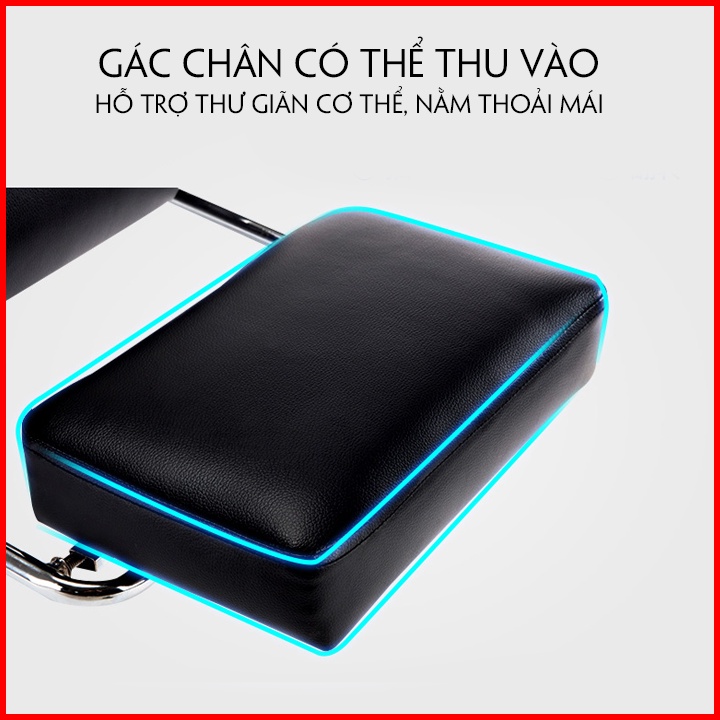 Ghế giám đốc da PU cao cấp có massage, Ghế văn phòng có gác chân ngả lưng xoay 36 để làm việc màu đen nâu hồng kem