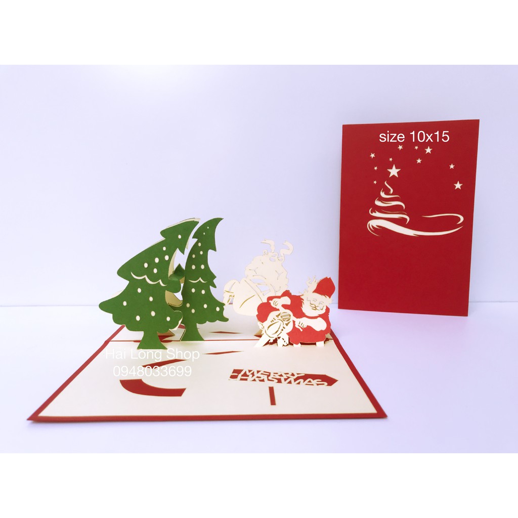 Santa 5 - Noel - Thiệp 3D