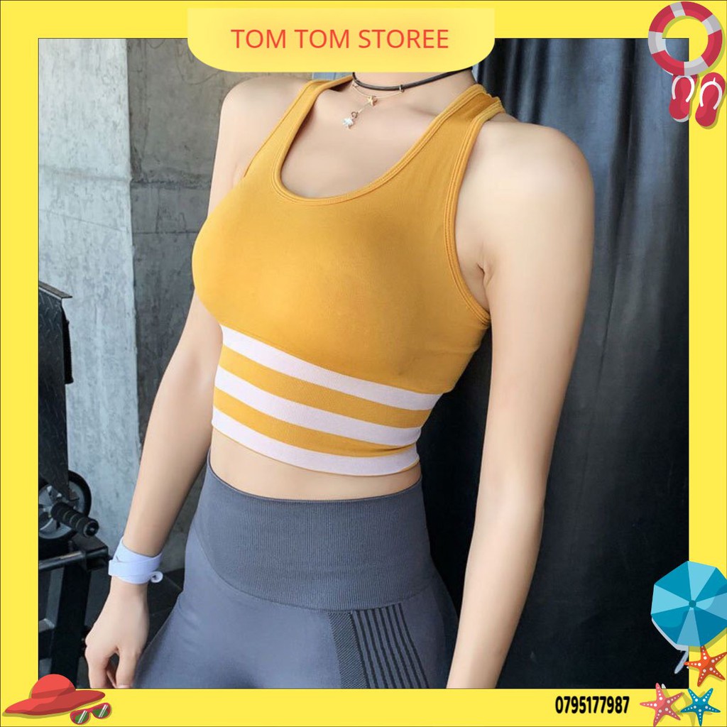 Áo Bra Tập Gym 3 Sọc Cực Chất TOM_TOM_STOREE