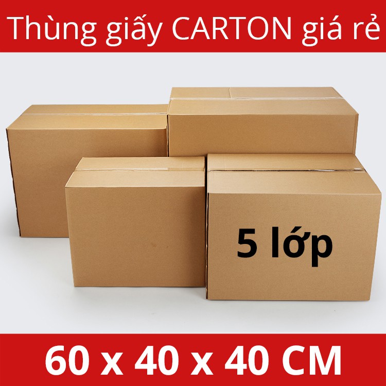 Thùng dọn nhà, Thùng chuyển nhà, Thùng giấy carton 5 lớp 60x40x40 - combo 4 thùng [Gọi 0823694439] | BigBuy360 - bigbuy360.vn
