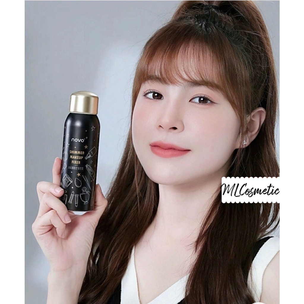 Xịt Khoá Nền Trang Điểm Kiểm Soát Dầu Novo Shimmer Makeup Fixer