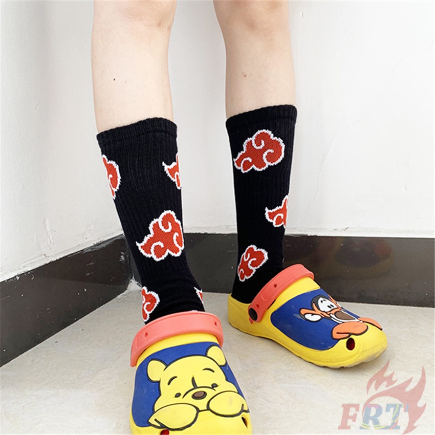 ❀ Nhân Vật Naruto Thiết Kế Dễ Thương Vớ In Hình Akatsuki Thời Trang ❀ 1 Đôi TấT NgắN ThờI Trang Hip Hop ĐườNg Phố