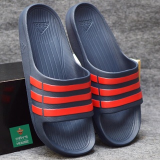 [☘️ADIDAS®☘️]- DÉP ĐÚC DURAMO SLIDES- Xanh đen S/Đỏ