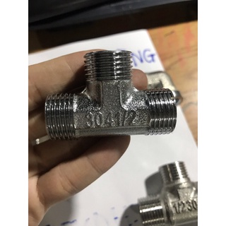 Tê cầu,Tê ren co ren phi 21 inox