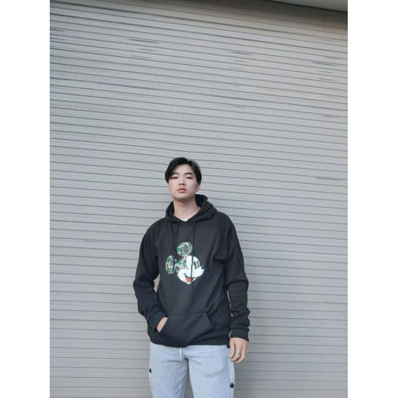 [Gió mùa về] Áo nỉ Hoodie thu đông chuột Mickey form suông rộng unisex cổ tròn, chất nỉ bông siêu ấm áo hoạt hình | BigBuy360 - bigbuy360.vn