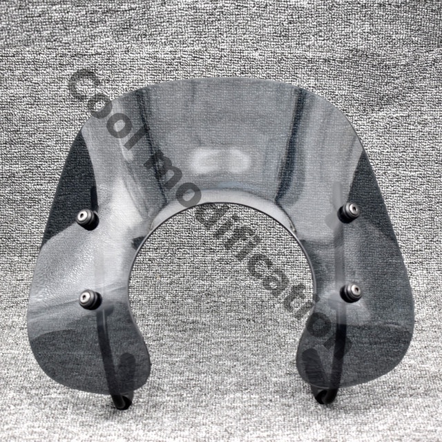 Motorcycle Acrylic Screen Windshield Windscreen Wind Deflector Board With Bracket For VESPA Primavera 150 Black