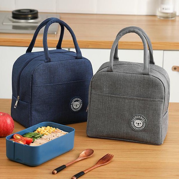 Túi đựng cơm Lunch Bag thiết kế Hàn Quốc - Có lớp bạc giữ nhiệt dễ vệ