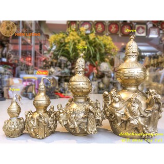 Hồ Lô Bát Tiên Bằng Đồng Vàng hóa giải vận xấu đẹp nhất