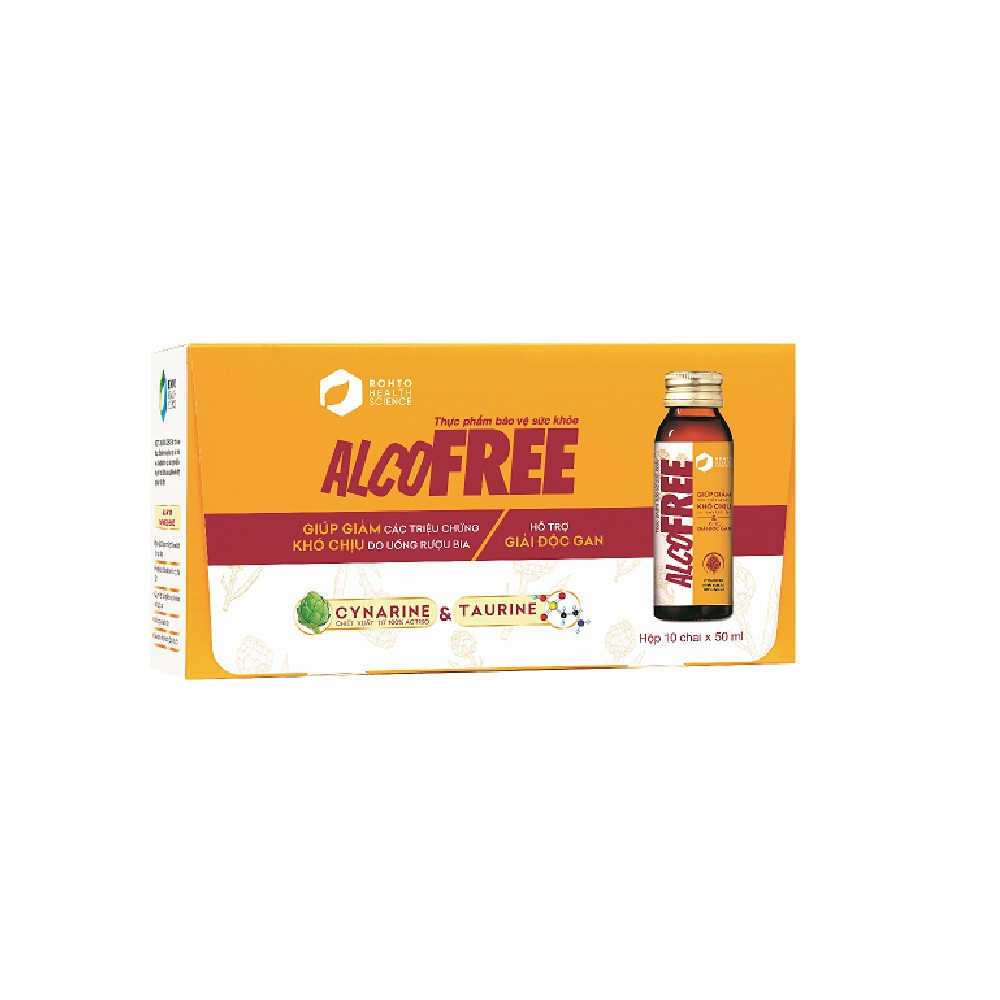 Thực phẩm chức năng mát gan giải rượu AlcoFree hộp 10 chai x 50ml | BigBuy360 - bigbuy360.vn
