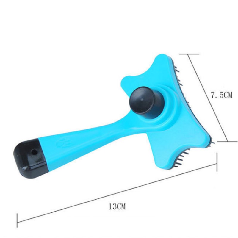 (BÁN SỈ) LƯỢC CHẢI LÔNG RỤNG CHÓ MÈO CÓ NÚT BẤM LẤY LÔNG  - LOVE PETS SHOP