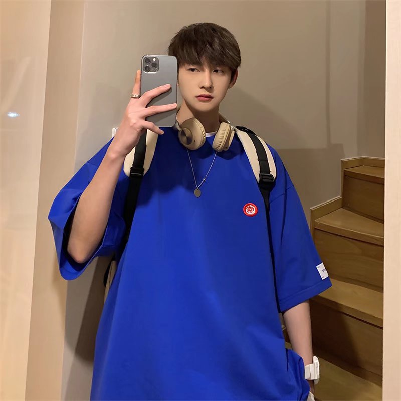 Áo Thun Tay Ngắn Dáng Rộng Mềm Mại Thêu Họa Tiết Thời Trang Mùa Hè Cho Nam