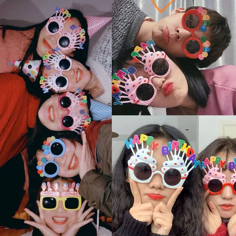 Kính mắt Happy Birthday mắt kính chúc mừng sinh nhật vui nhộn