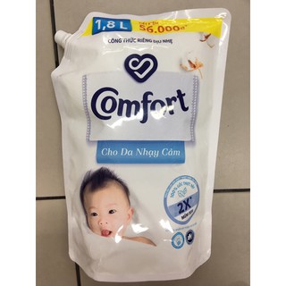 Nước xả vải Comfort cho da nhạy cảm 1.8L