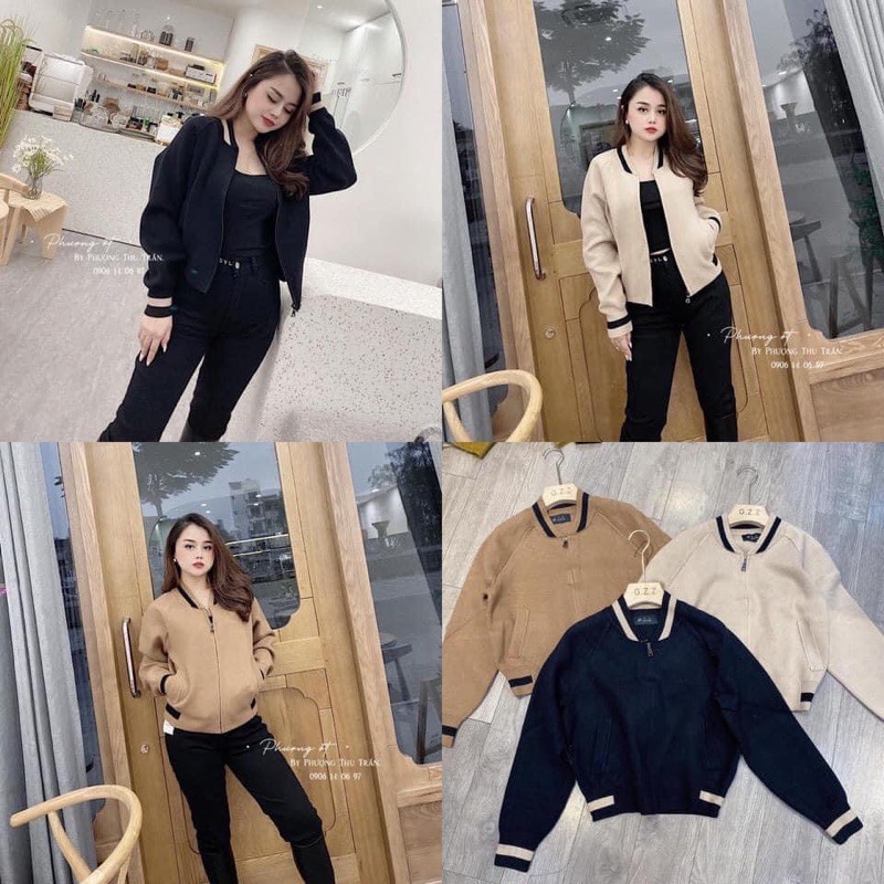 Áo Khoác dạ kiểu dáng BOMBER hàng đẹp⚡️Ảnh thật 3 màu | BigBuy360 - bigbuy360.vn