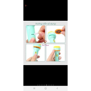 đèn pin chiếu hình 3D loại 80 hình